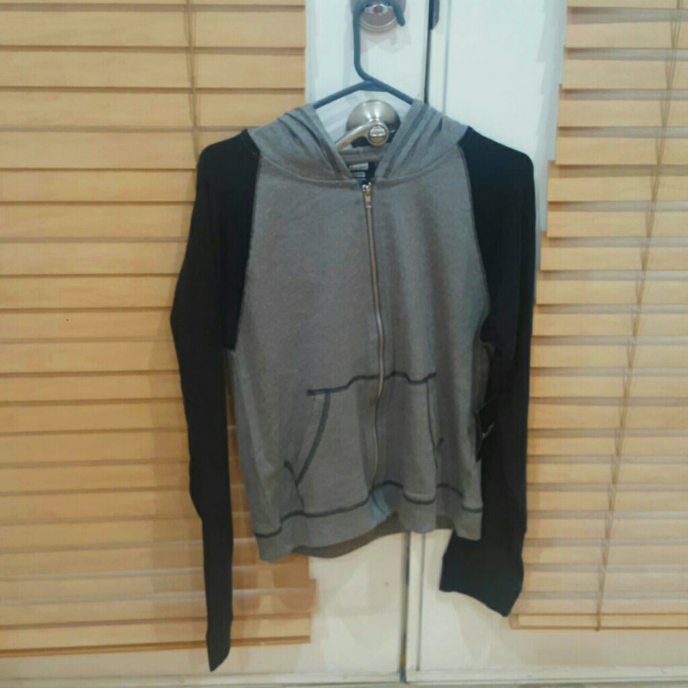 Black/gray Hoodie sweater jacket